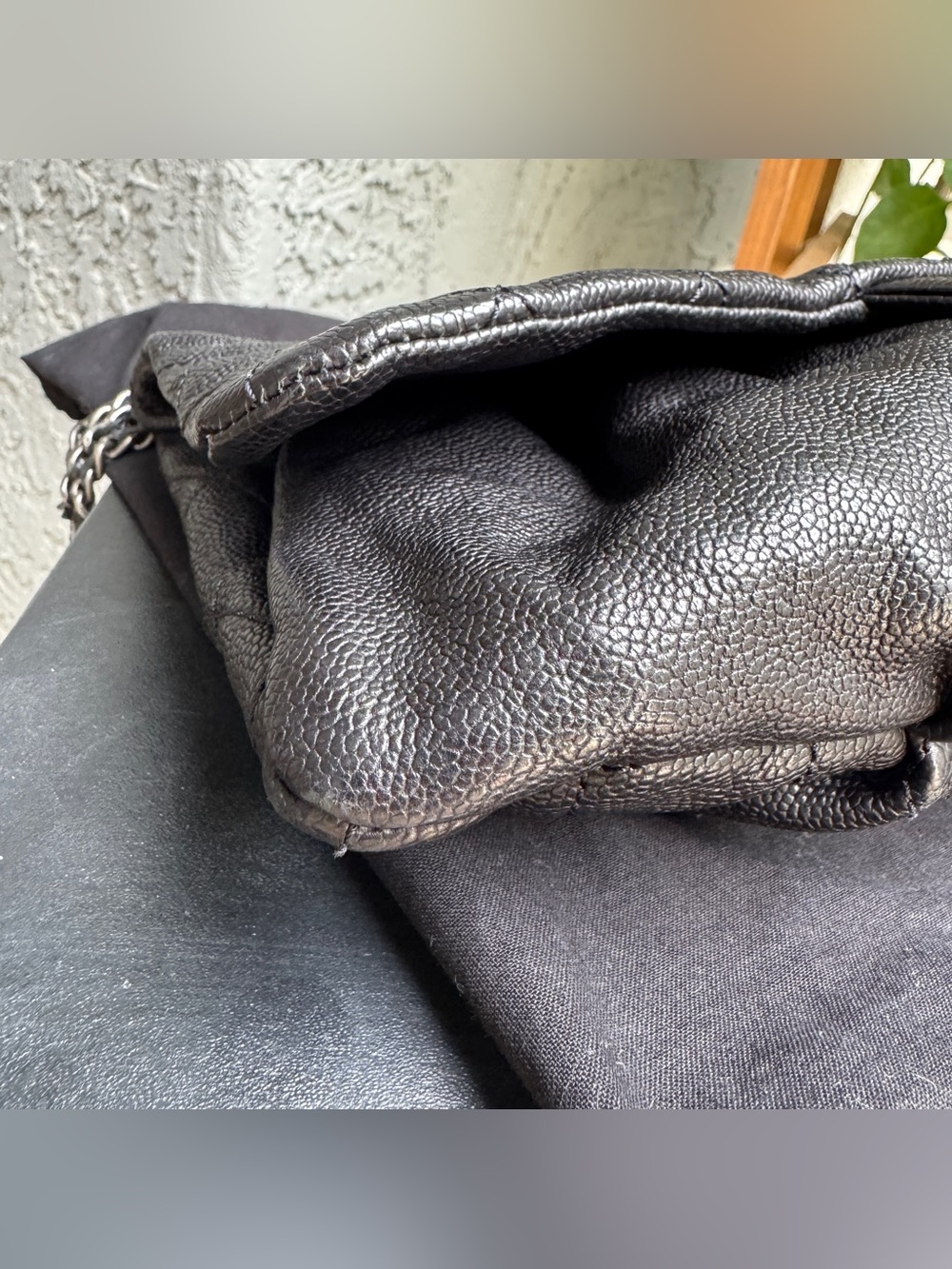 Chanel Shiny Caviar Quilted Elastic Flap Shoulder Bag - Picture 13 of 16